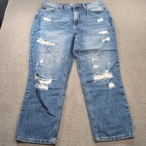 KANCAN‎ Womens 11/29 NADIA Light Wash Mid Rise Y2K Split Hem Bootcut Jeans